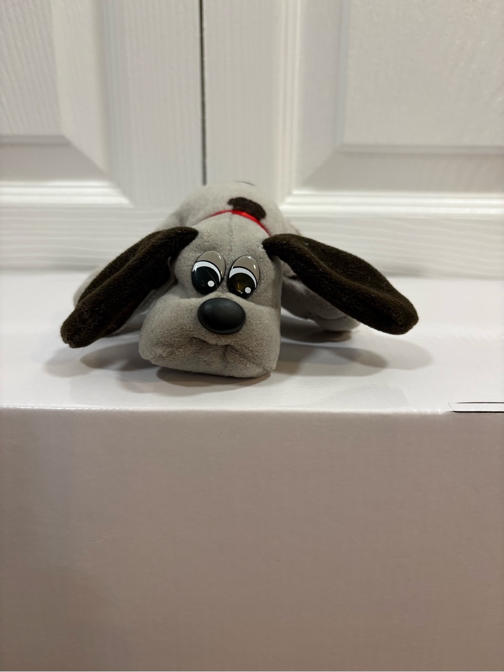 Vintage Pound Puppy Gray Spotted Dalmatian Plush Stuffed Dog